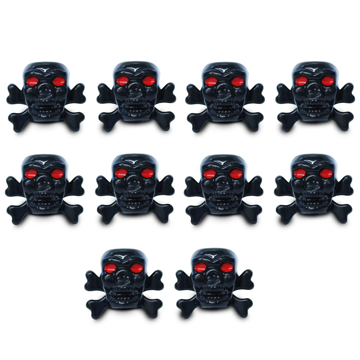 INNOVATIVE SPORTS VALVE CAPS CROSSBONES 10 pack