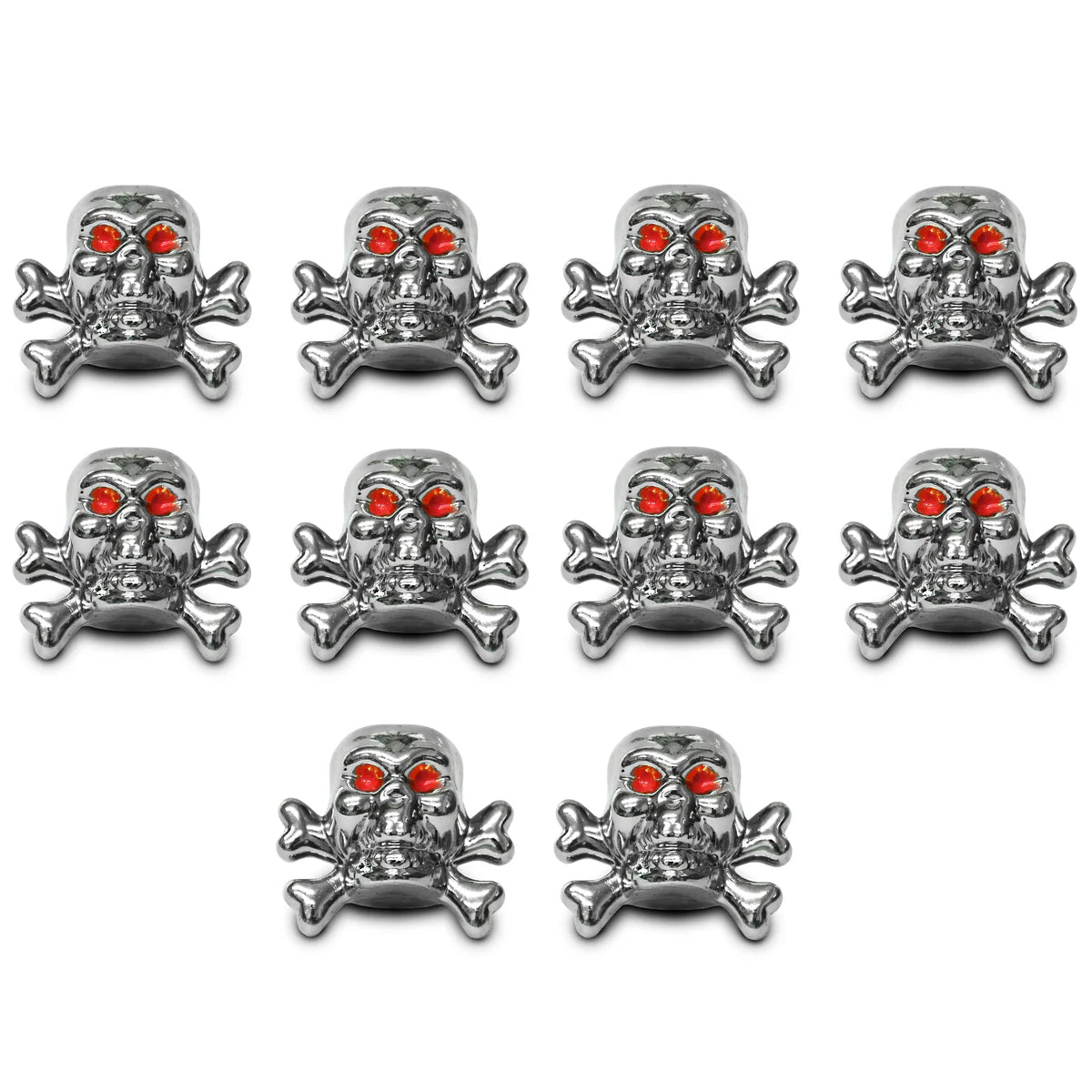 INNOVATIVE SPORTS VALVE CAPS CROSSBONES 10 pack