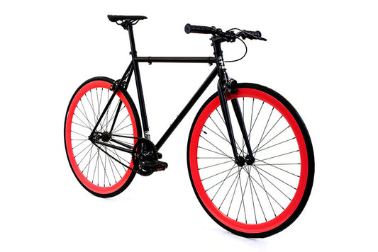 GOLDEN CYCLES VIPER COMPLETE BIKE BLACK w/RED RIMS